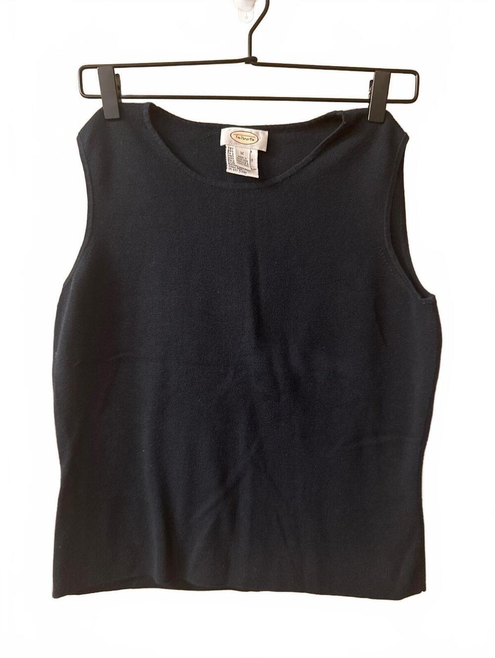 Talbots Black Sleeveless Knit Top